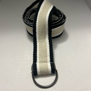 Men’s Canvas Cream with Black and White Striped
Belt

45”